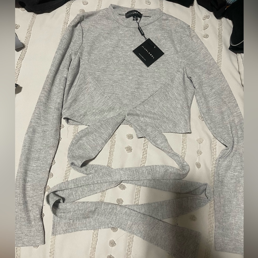 Wrap and tie crop top